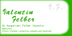valentin felber business card